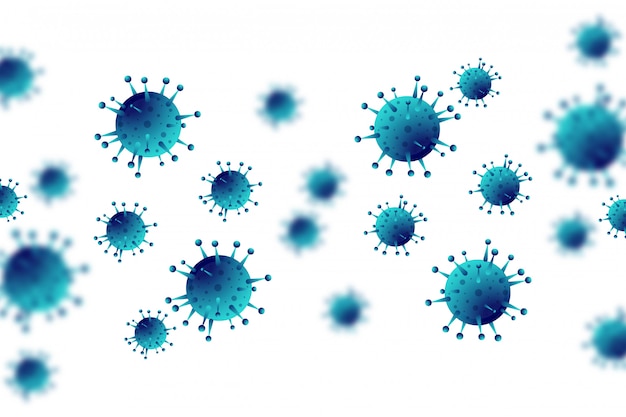 Infecção por vírus ou bactérias gripe fundo Vetor grátis
