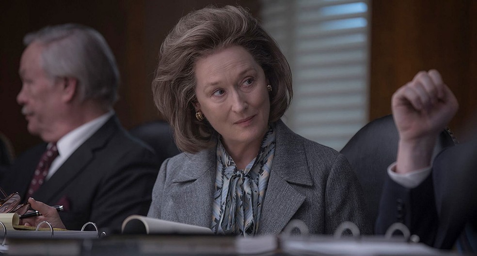 Meryl Streep como Kay Graham em cena do filme 'The Post: A guerra secreta', de Steven Spielberg (Foto: Divulgação) Meryl Streep como Kay Graham em cena do filme 'The Post: A guerra secreta', de Steven Spielberg (Foto: Divulgação)